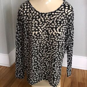 Zara Basic Evening black/gray semi-sheer top, S